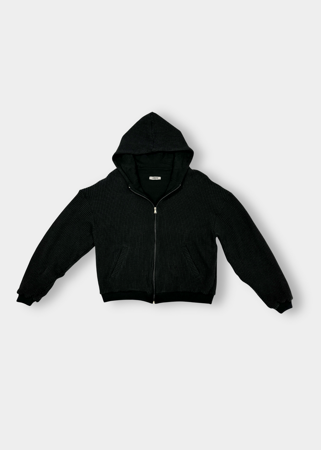 Veste à capuche en maille Carbone