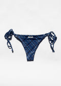Bas de bikini tartan Bleu