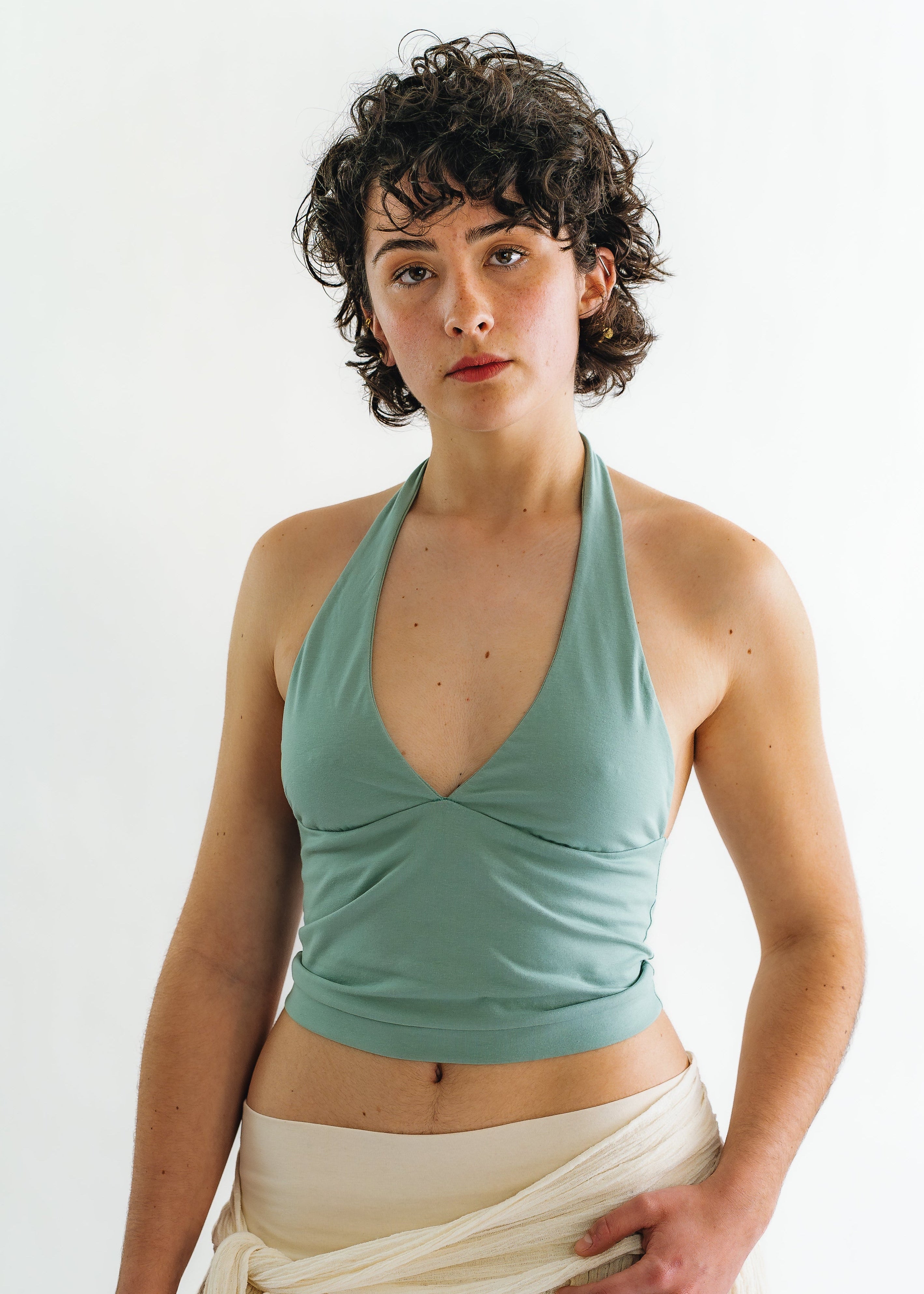 Débardeur décolleté Vert d'eau